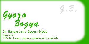 gyozo bogya business card